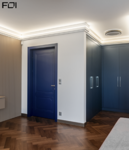 Nowoczesna sypialnia w domu w stylu azjatyckim