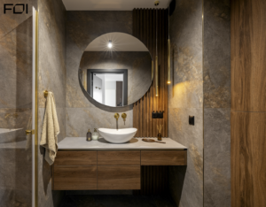 Nowoczesna łazienka z zabudową meblową na wymiar – realizacja apartamentu