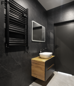 nowoczesne wykończenie łazienki w domu na wynajem